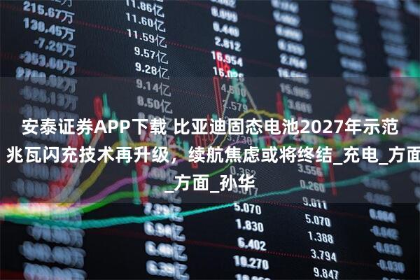安泰证券APP下载 比亚迪固态电池2027年示范装车，兆瓦闪充技术再升级，续航焦虑或将终结_充电_方面_孙华