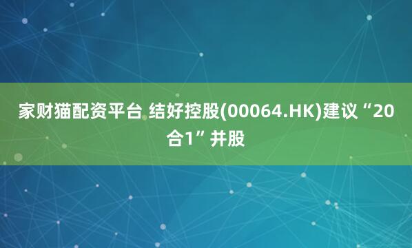 家财猫配资平台 结好控股(00064.HK)建议“20合1”并股
