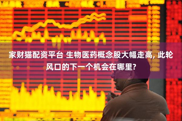 家财猫配资平台 生物医药概念股大幅走高, 此轮风口的下一个机会在哪里?