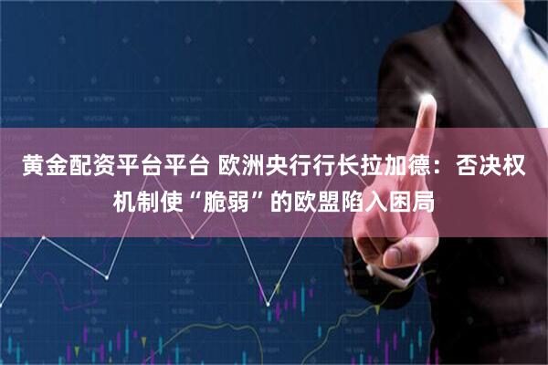 黄金配资平台平台 欧洲央行行长拉加德：否决权机制使“脆弱”的欧盟陷入困局